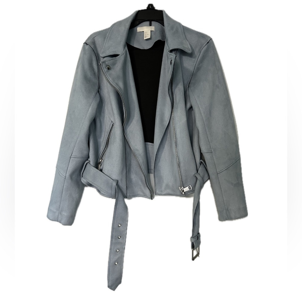 H&M faux suede moto jacket - Picture 5 of 11